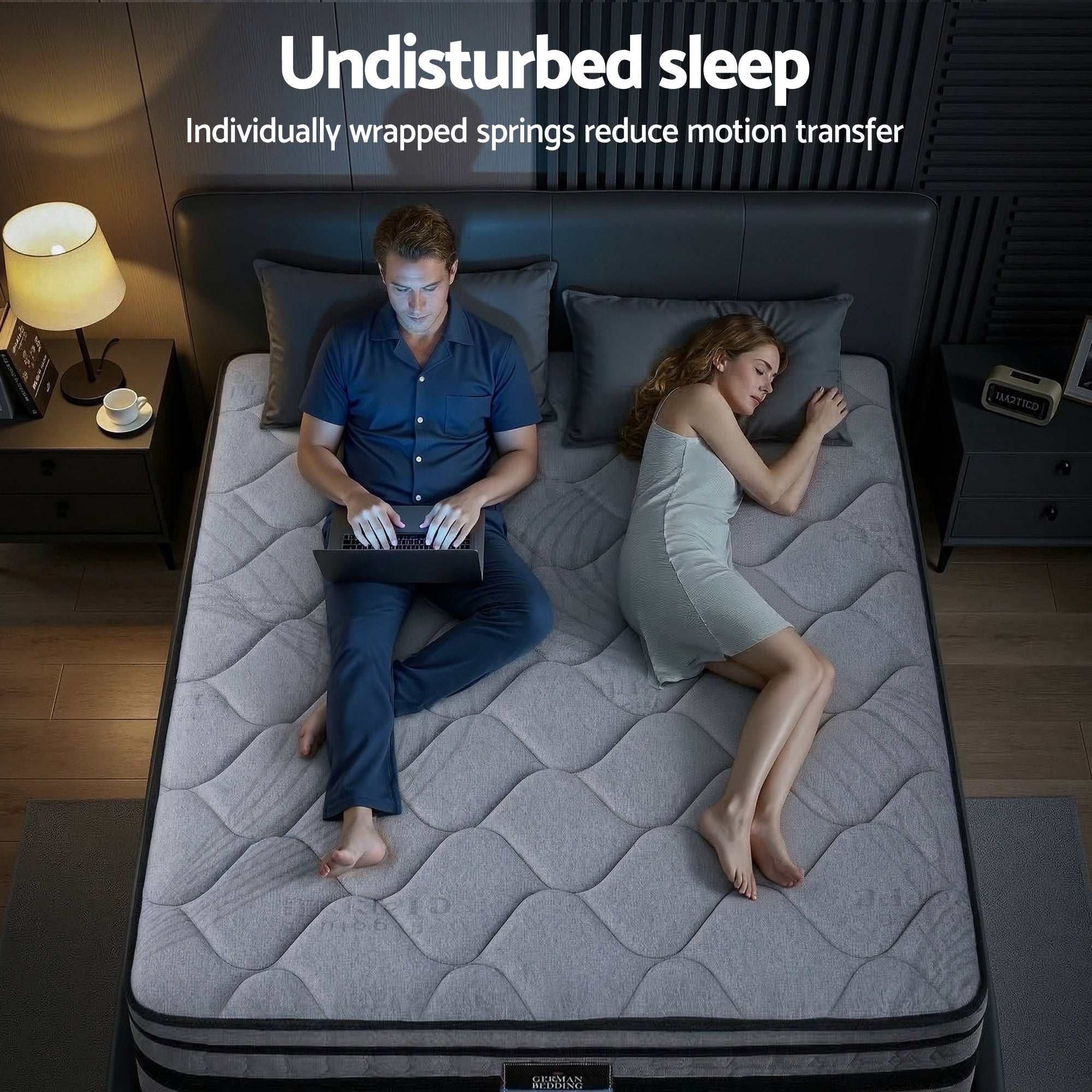Giselle Bedding 34cm Double Mattress Hybrid, Pocket Spring Bed Mattress - Homecoze