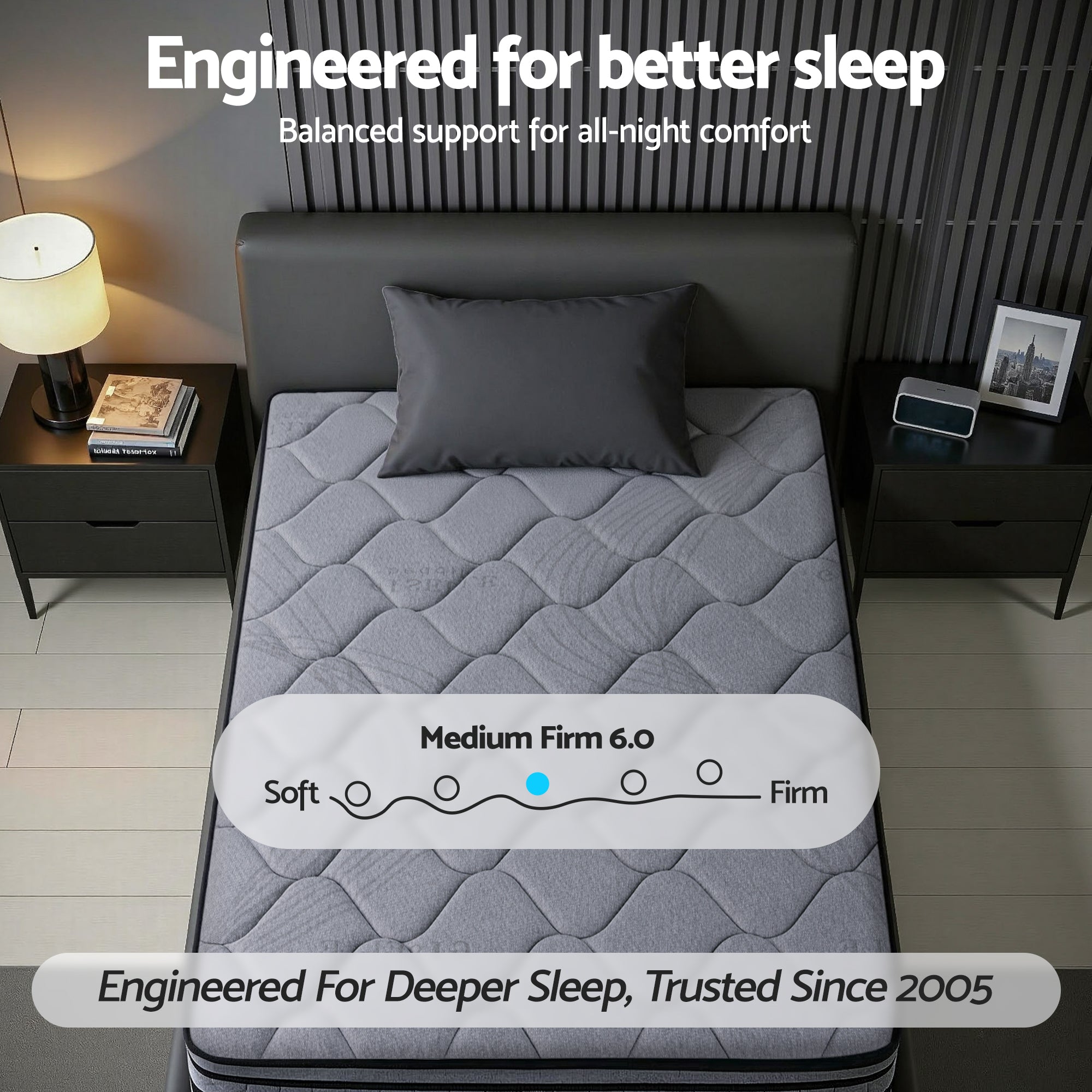 Giselle Bedding 34cm Single Mattress Hybrid, Pocket Spring Bed Mattress - Homecoze