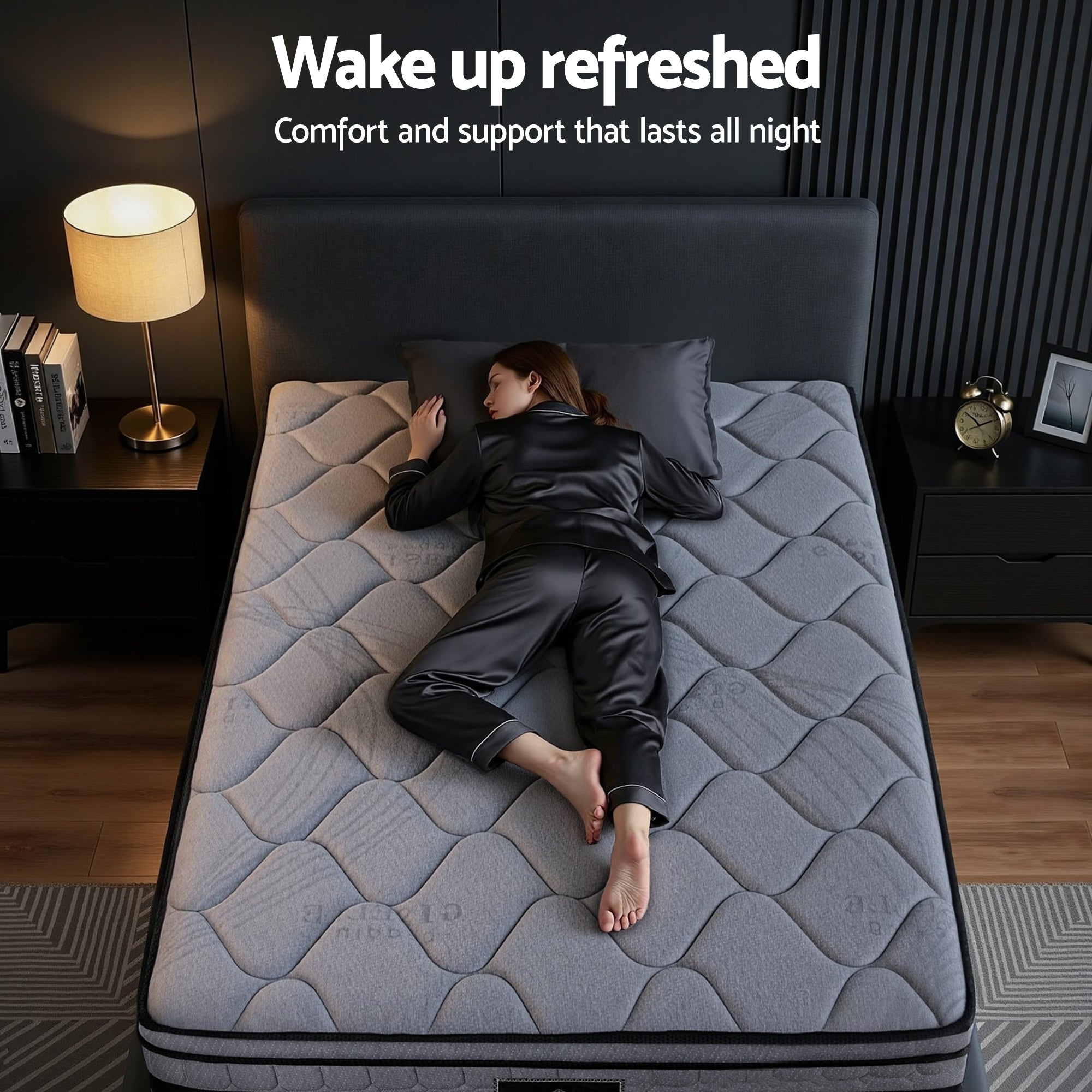 Giselle Bedding 34cm Single Mattress Hybrid, Pocket Spring Bed Mattress - Homecoze