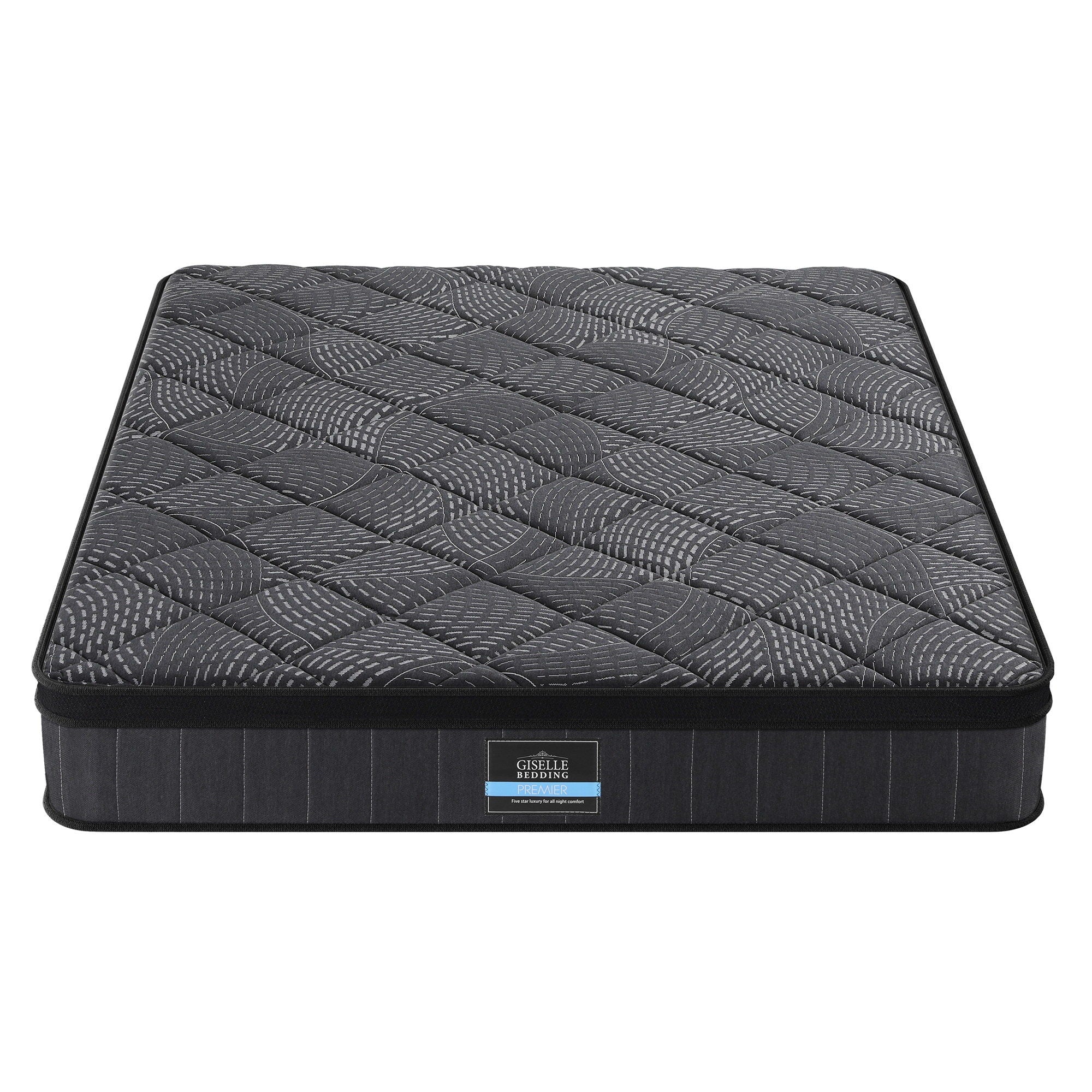 Giselle Bedding Double Mattress 25cm Pocket Spring Latex Euro Top Medium Firm Bed - Homecoze