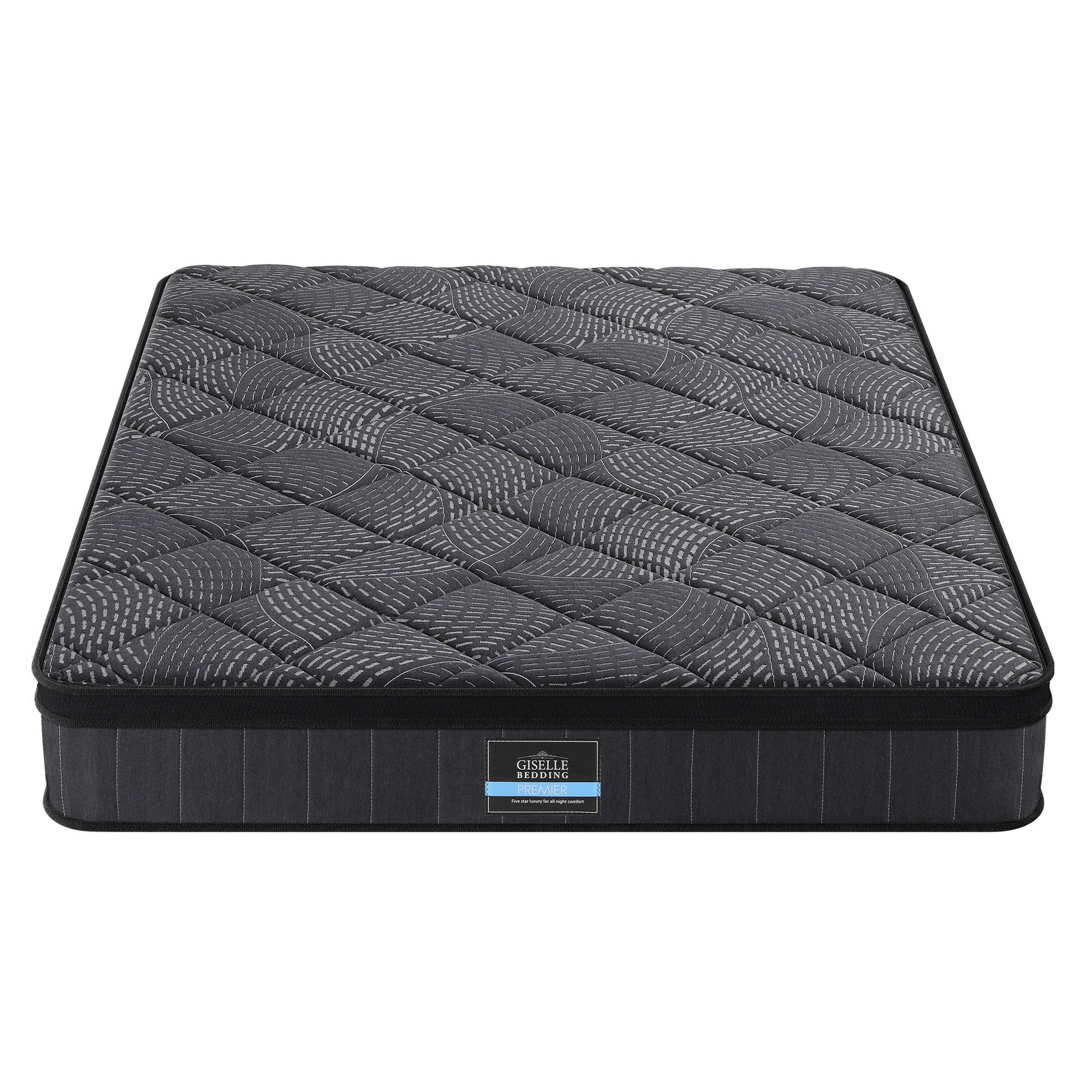 Giselle Bedding King Mattress 25cm Pocket Spring Latex Euro Top Medium Firm Bed - Homecoze