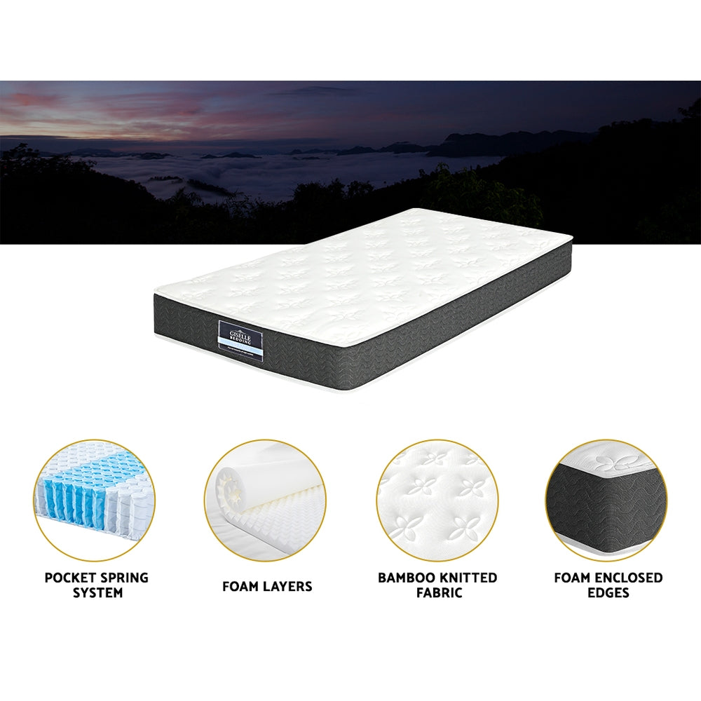 Aura (King Single) Pocket Spring Mattress – 18cm - Homecoze