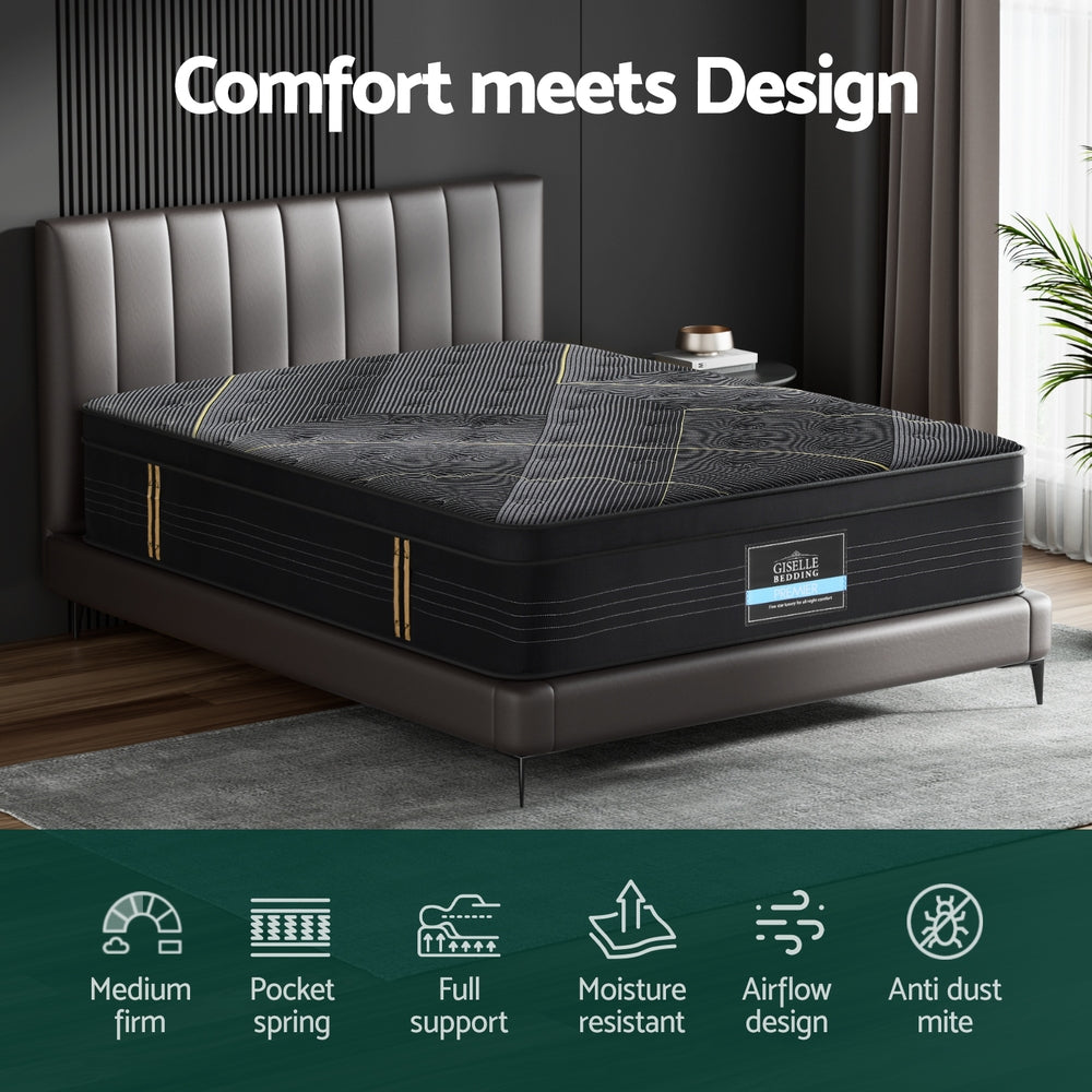 Obsidian (Double) Euro Top Mattress | 35cm - Homecoze