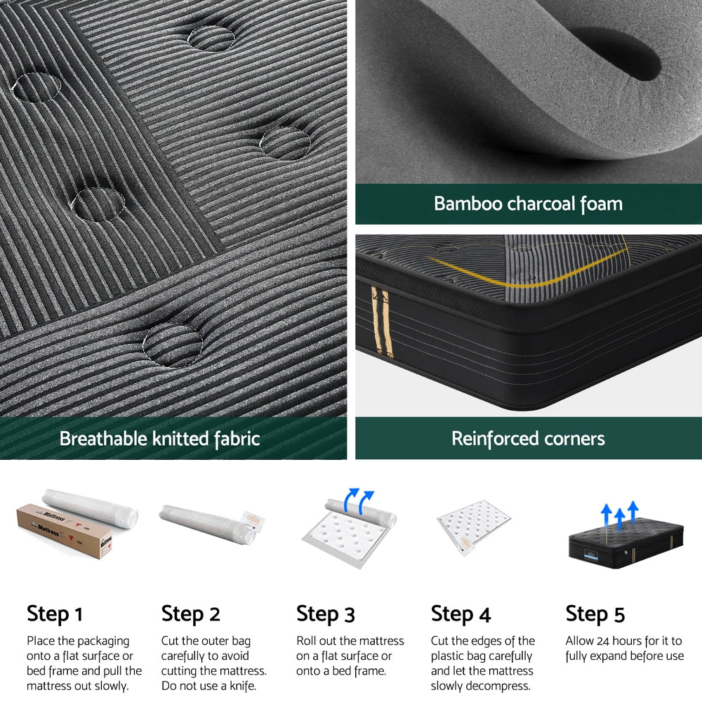 Obsidian (King Single) Euro Top Mattress | 35cm - Homecoze