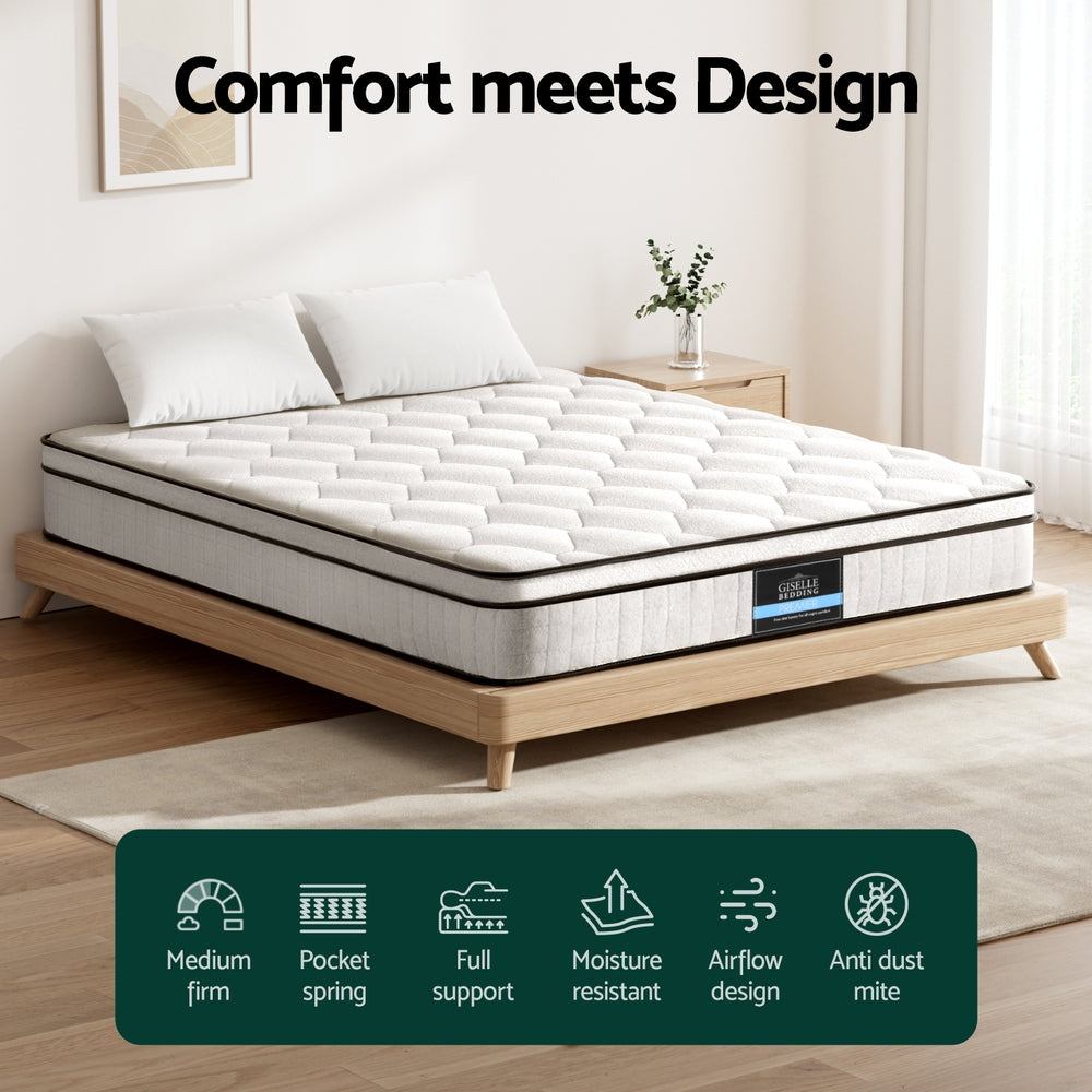 22cm Giselle Mattress Queen Size - Homecoze