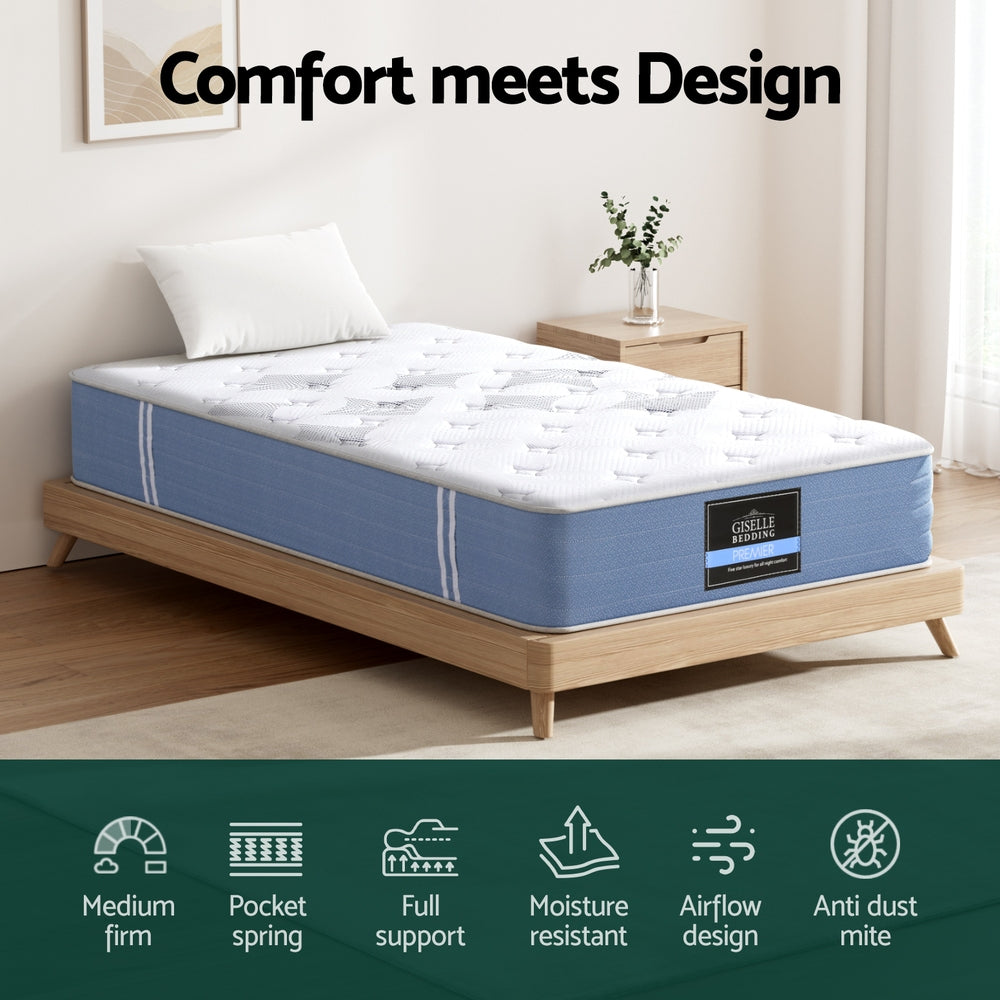Cryonis (King Single) Pocket Spring Mattress | 25cm - Homecoze