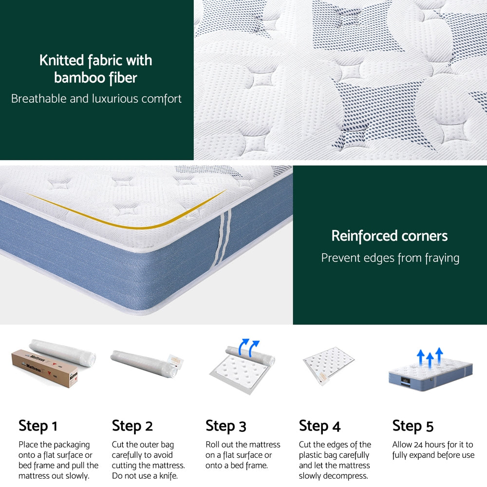 Cryonis (King Single) Pocket Spring Mattress | 25cm - Homecoze