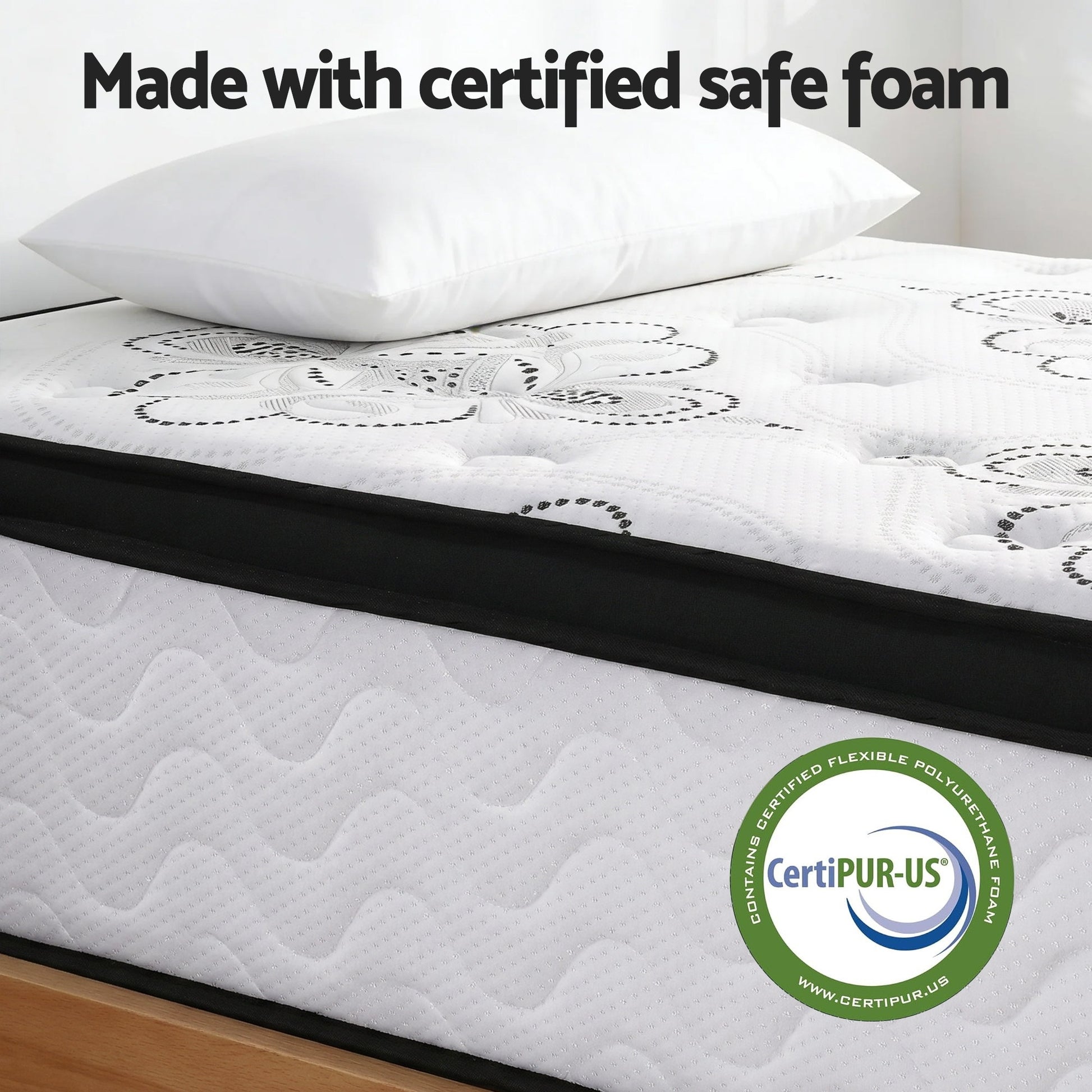 Giselle Bedding 30cm Mattress Pocket Spring Medium Firm Foam Euro Top Single - Homecoze