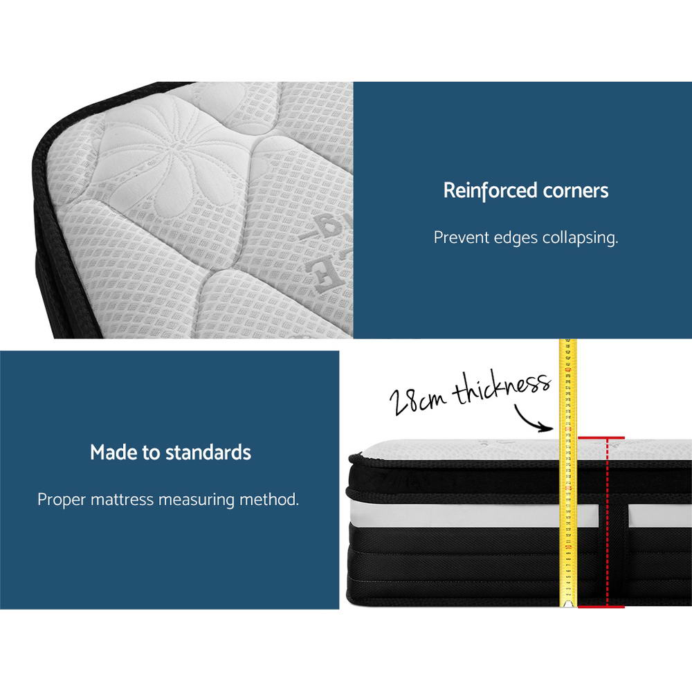 Nebulon (Double) Ultra-firm Pocket Spring Mattress | 28cm - Homecoze