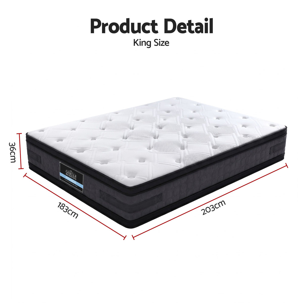 Titan (King) Cool Gel Euro Top Mattress – 36cm