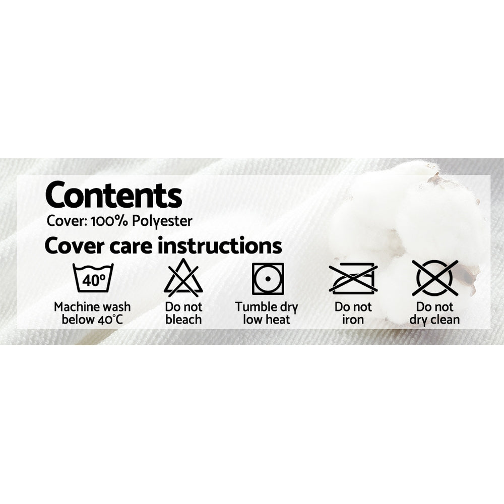Set of 2 Memory Foam Pillows 19cm Thick Homecoze