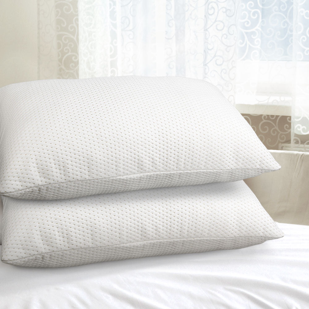 Set of 2 Memory Foam Pillows 19cm Thick Homecoze