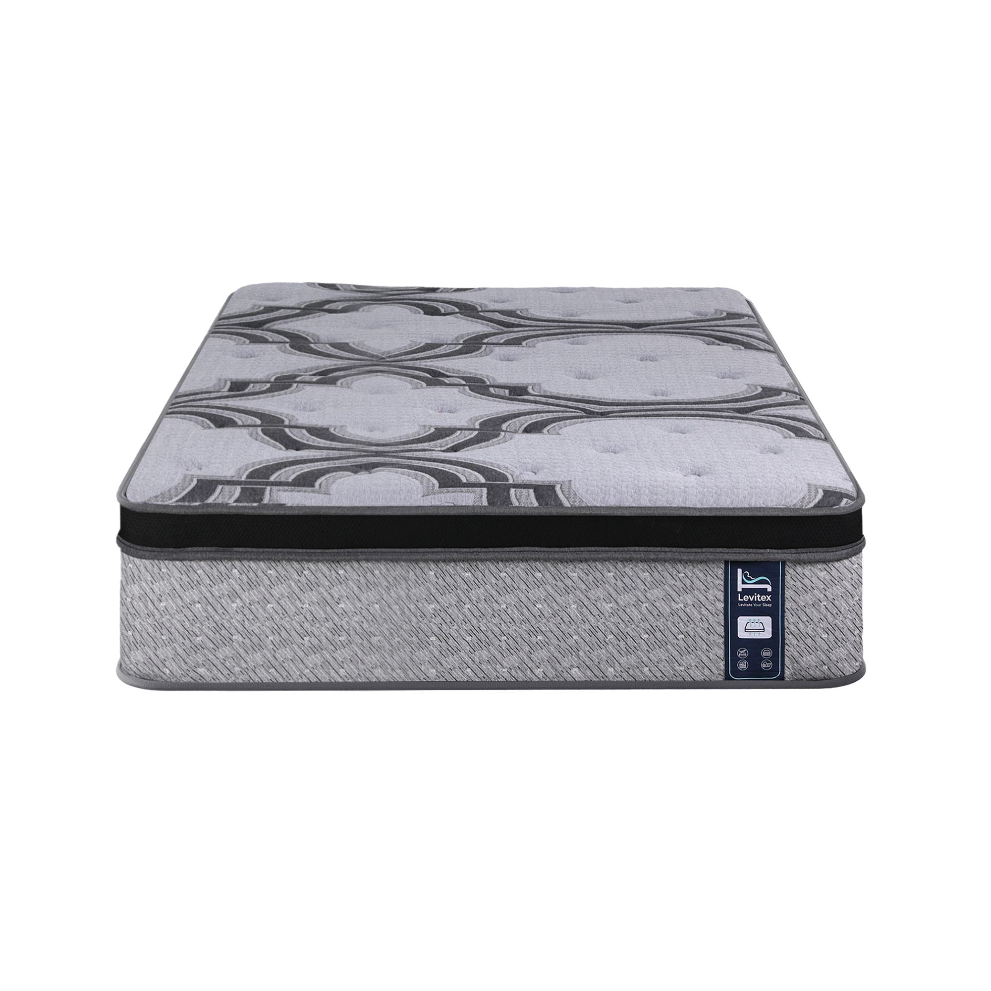 Levitex 5-Zone Pocket Spring Mattress with Latex & Memory Foam 7.5 Firm Hybrid Mattress for Extra Lumbar & Shoulder Support 34 cm Thickness Single - Homecoze