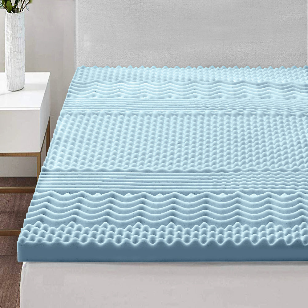 Giselle Bedding Memory Foam Mattress Topper 7-Zone 5cm Queen - Homecoze