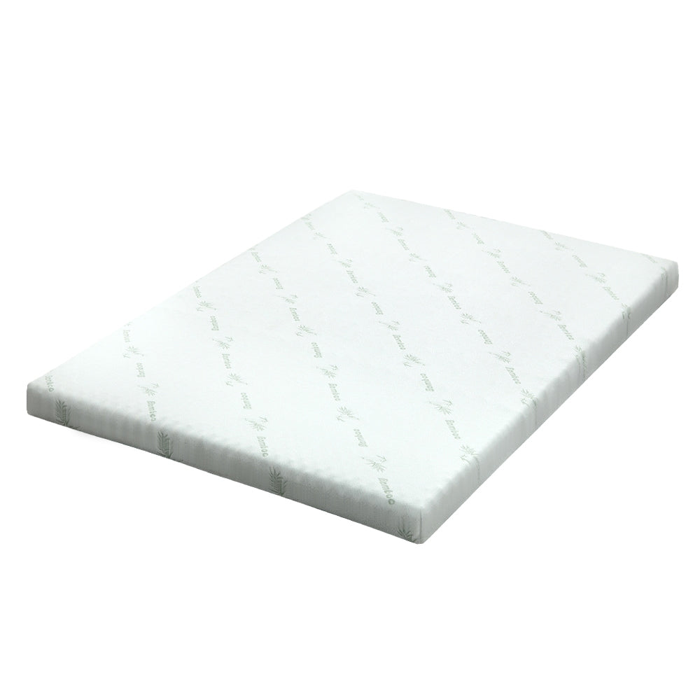 Giselle Bedding Memory Foam Mattress Topper Cool Gel Bed Mat Bamboo 10cm Double - Homecoze