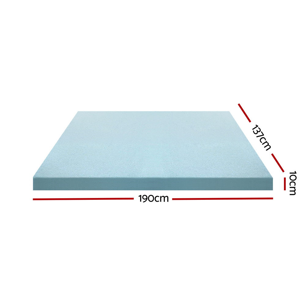 Giselle Bedding Memory Foam Mattress Topper Cool Gel Bed Mat Bamboo 10cm Double - Homecoze