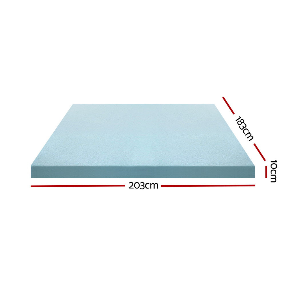Giselle Bedding Memory Foam Mattress Topper Cool Gel Bed Mat Bamboo 10cm King - Homecoze