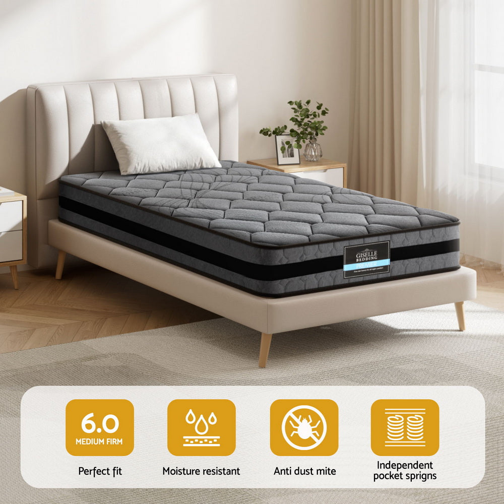 Cosmos (King Single) 5-Zone Pocket Spring Mattress – 22cm - Homecoze
