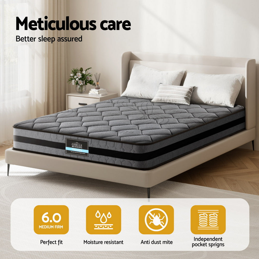 Cosmos (Queen) 5-Zone Pocket Spring Mattress – 22cm - Homecoze
