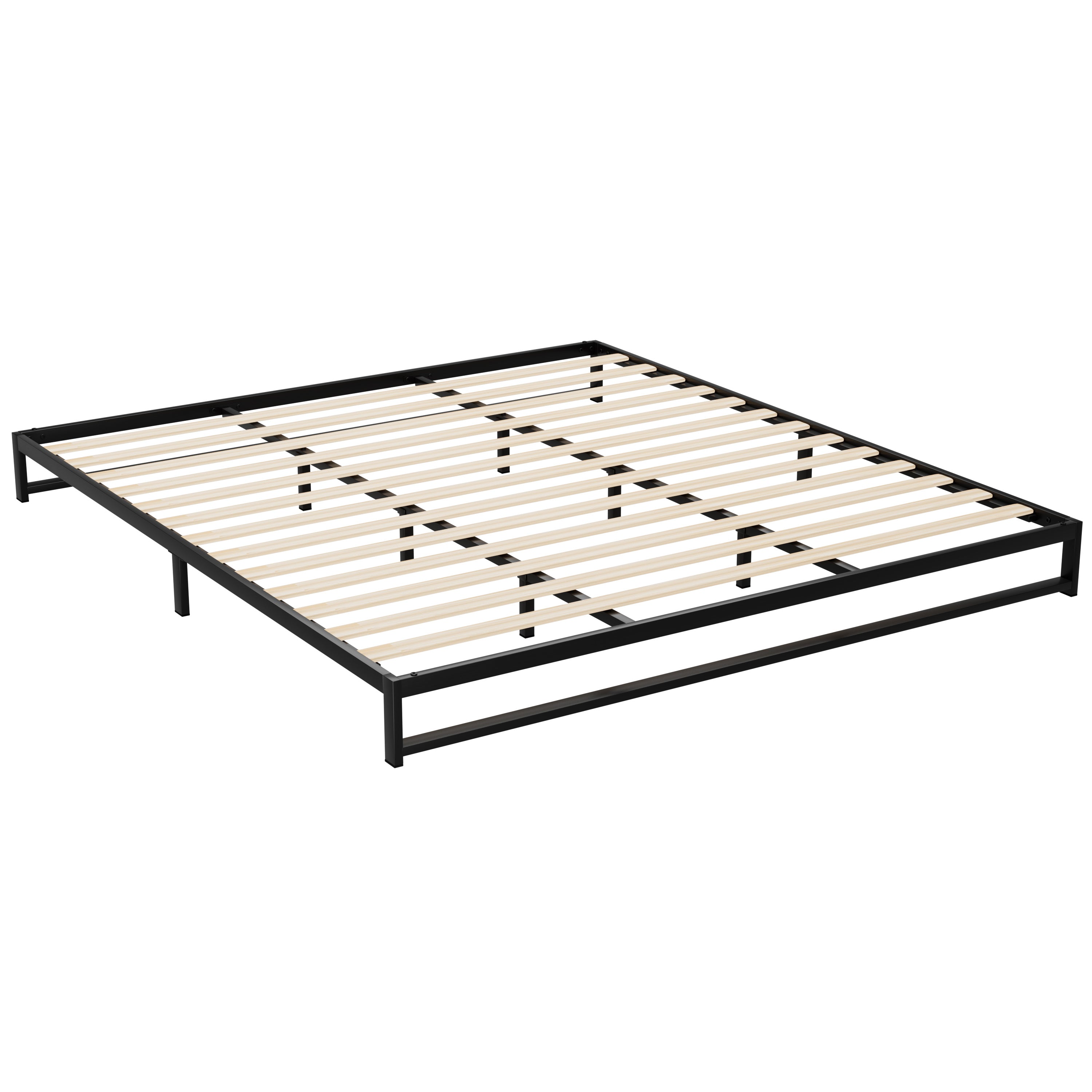 Atlanta (King) Metal Bed Frame - Black - Homecoze
