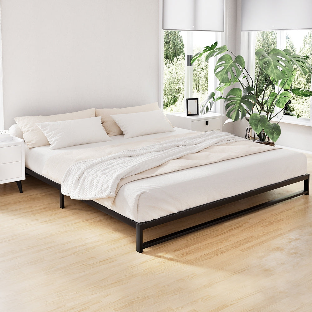 Atlanta (King) Metal Bed Frame - Black - Homecoze