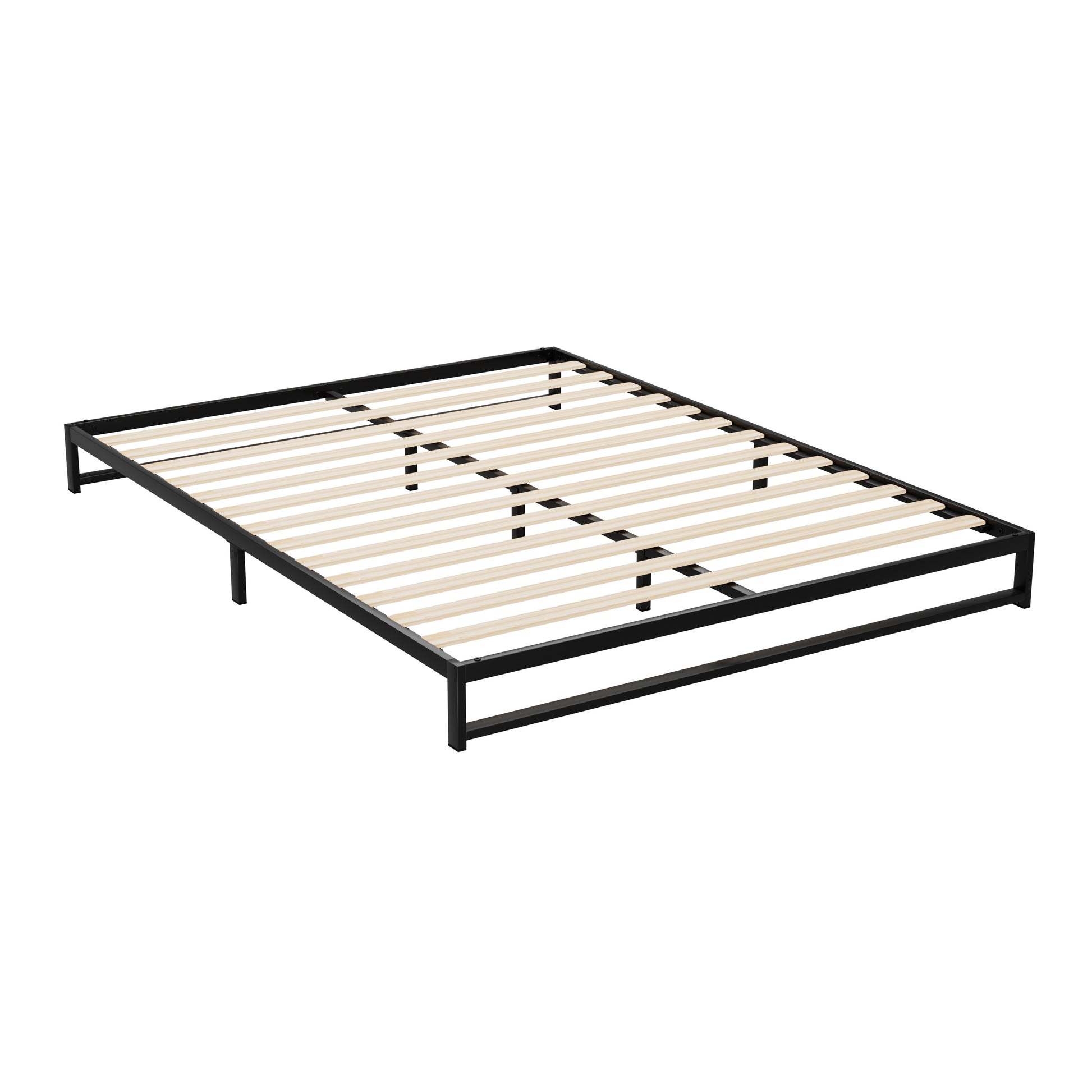 Atlanta (Queen) Metal Bed Frame - Black - Homecoze