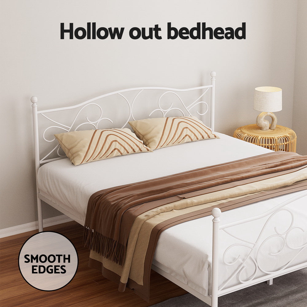Aspen (Queen) Provincial Bed Frame - White - Homecoze