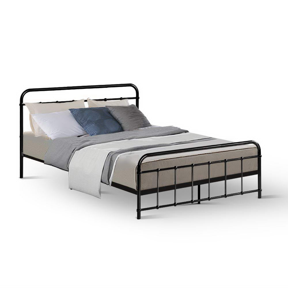 Fargo (Double) Country Style Bed Frame - Black - Homecoze