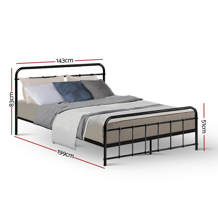 Fargo (Double) Country Style Bed Frame - Black