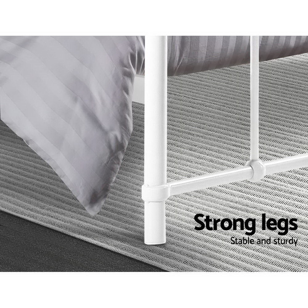 Fargo (Double) Country Style Bed Frame - White - Homecoze