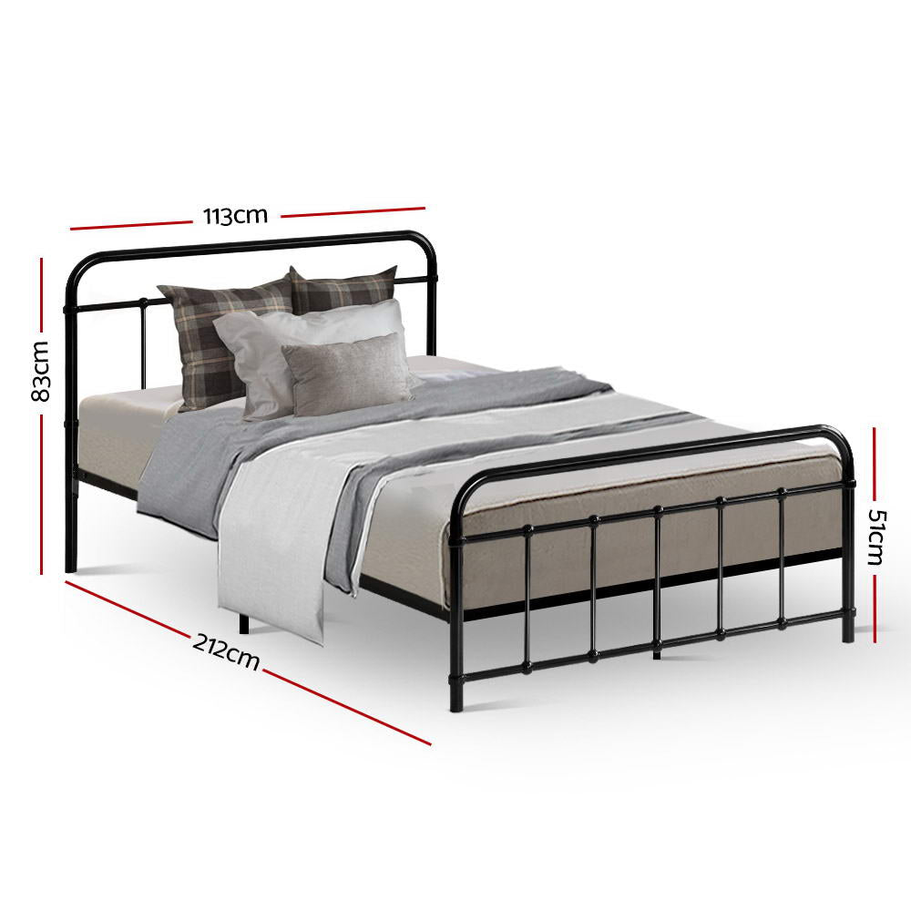 Fargo (King Single) Country Style Bed Frame - Black - Homecoze