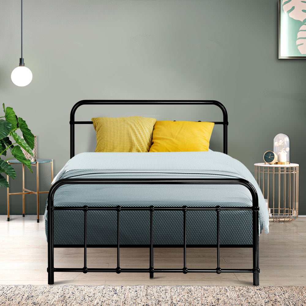 Fargo (King Single) Country Style Bed Frame - Black Homecoze