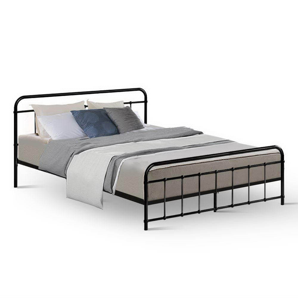 Fargo (Queen) Country Style Bed Frame - Black - Homecoze