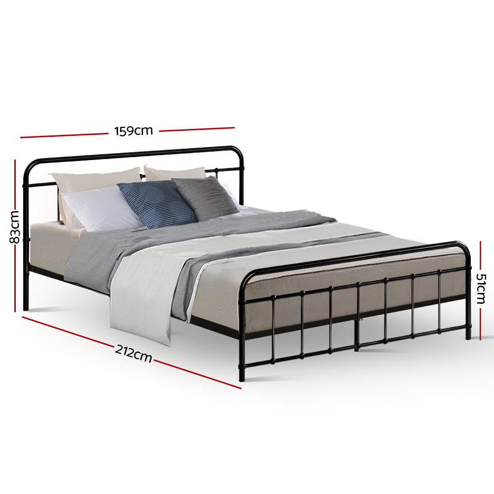 Fargo (Queen) Country Style Bed Frame - Black - Homecoze