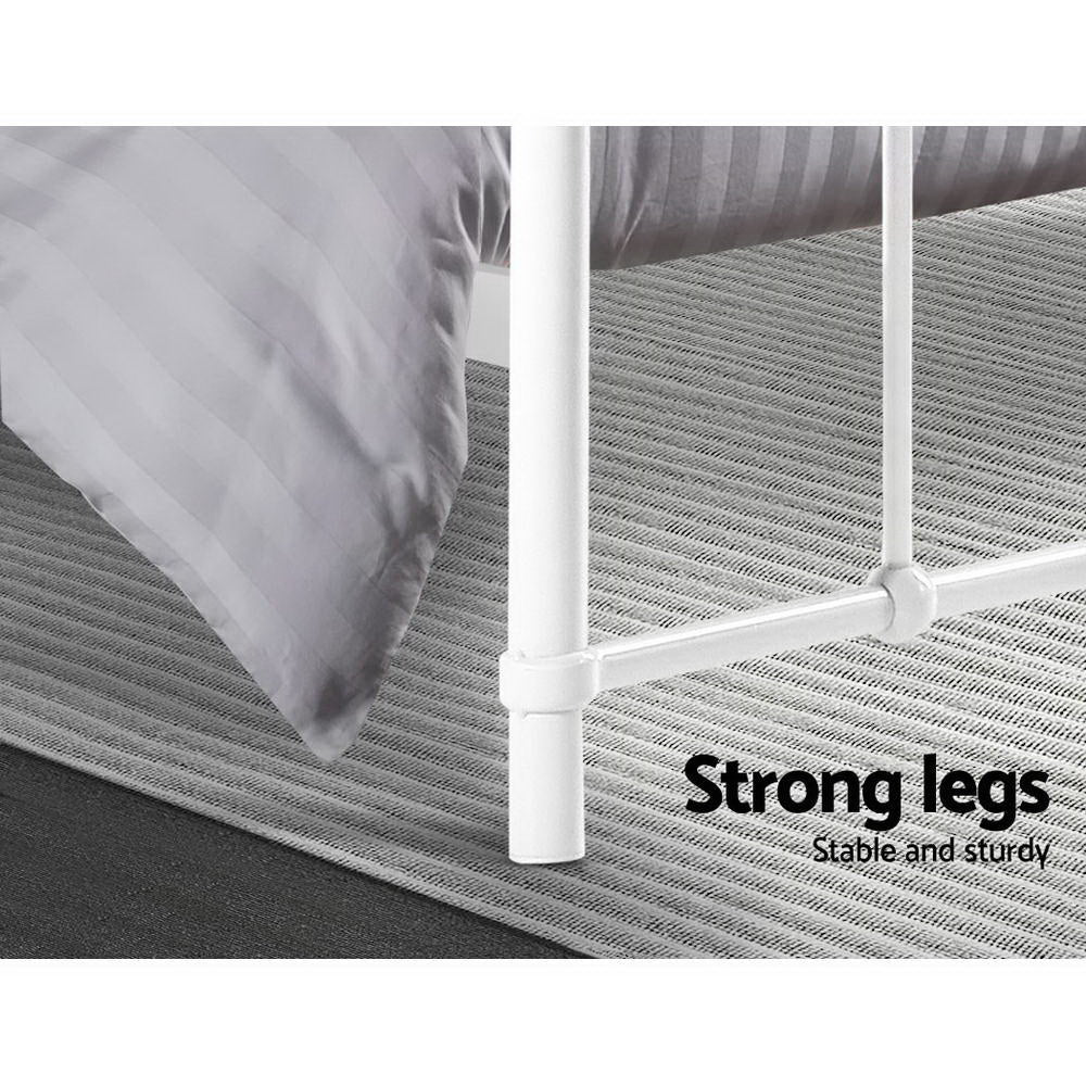 Fargo (Queen) Country Style Bed Frame - White - Homecoze