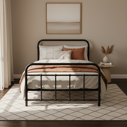 Fargo (King Single) Country Style Bed Frame - Black - Homecoze