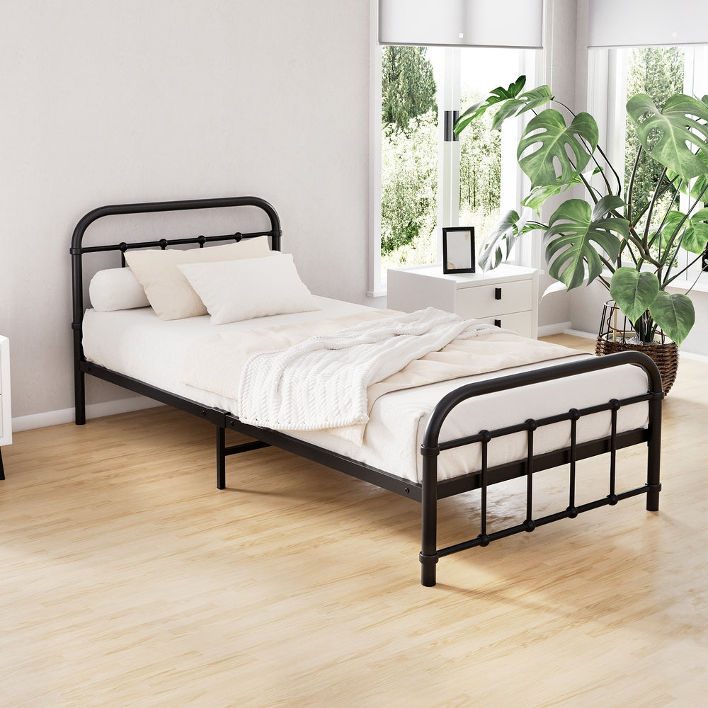 Fargo (Single) Country Style Bed Frame - Black