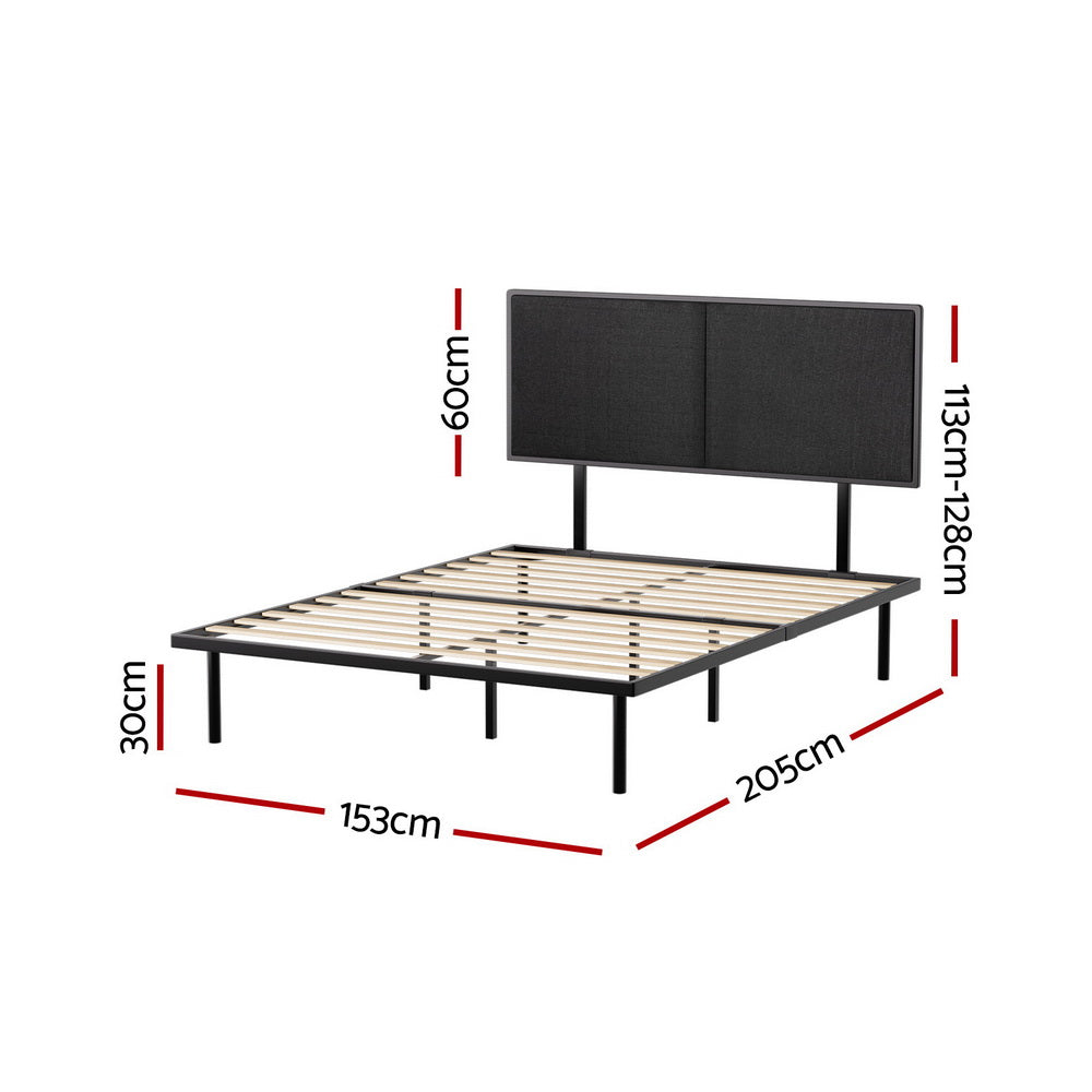 Rochester (Queen) Metal Bed Frame - Black