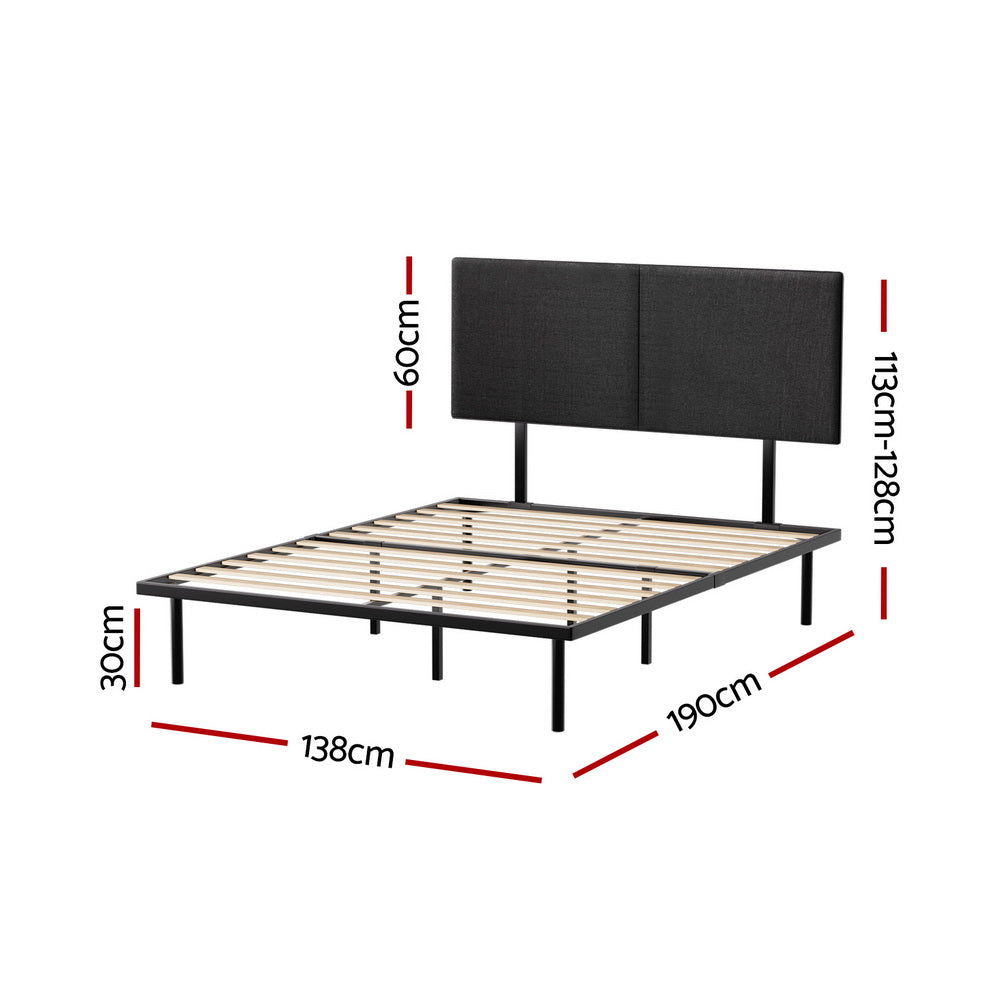 Portland (Double) Metal Bed Frame - Black