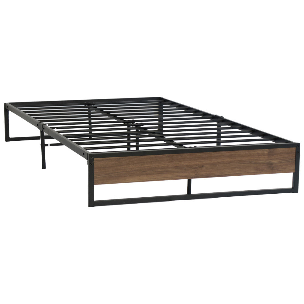 Garland (Double) Metal Bed Frame - Black & Brown - Homecoze