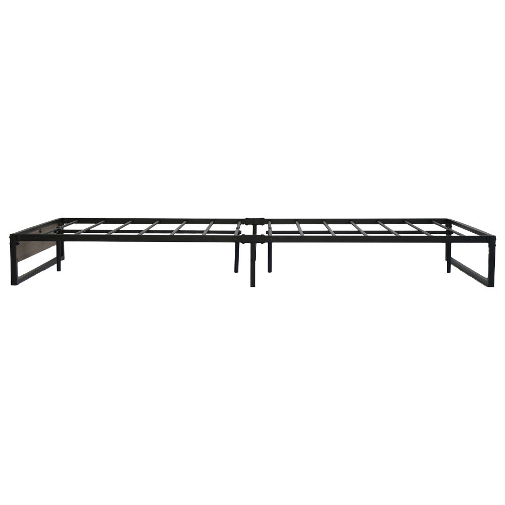 Garland (Double) Metal Bed Frame - Black & Brown - Homecoze