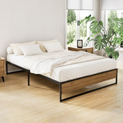 Garland (Double) Metal Bed Frame - Black & Brown - Homecoze
