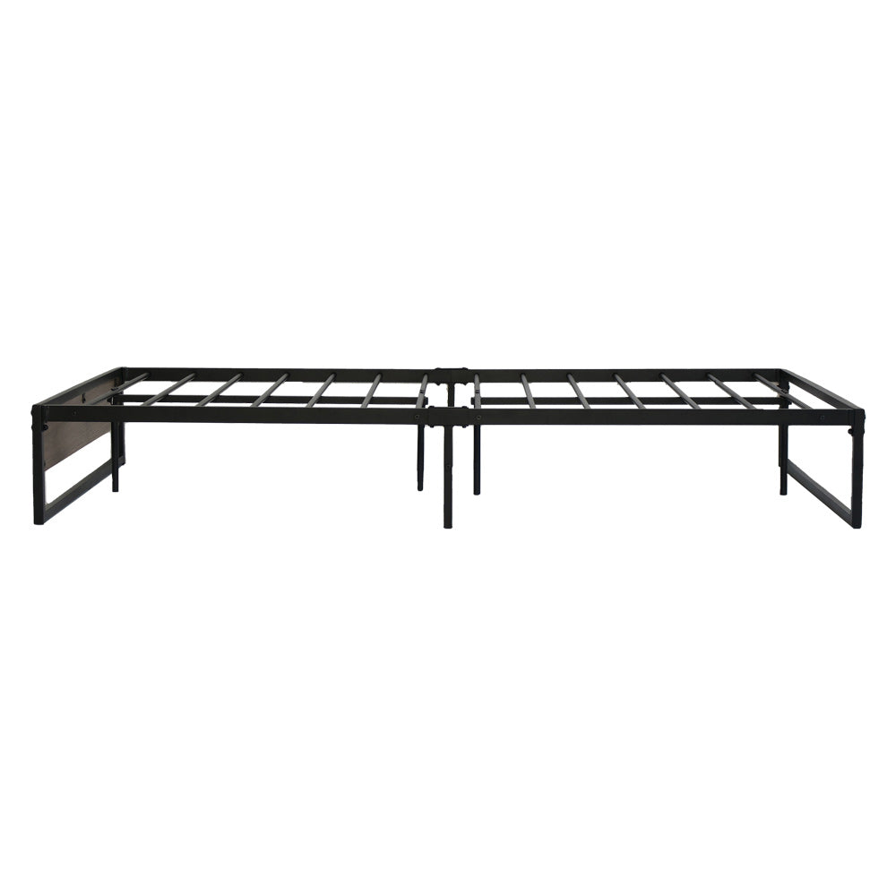 Garland (King Single) Metal Bed Frame - Black & Brown - Homecoze