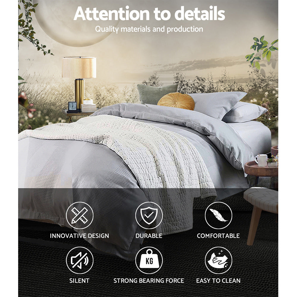 Garland (King Single) Metal Bed Frame - Black & Brown - Homecoze