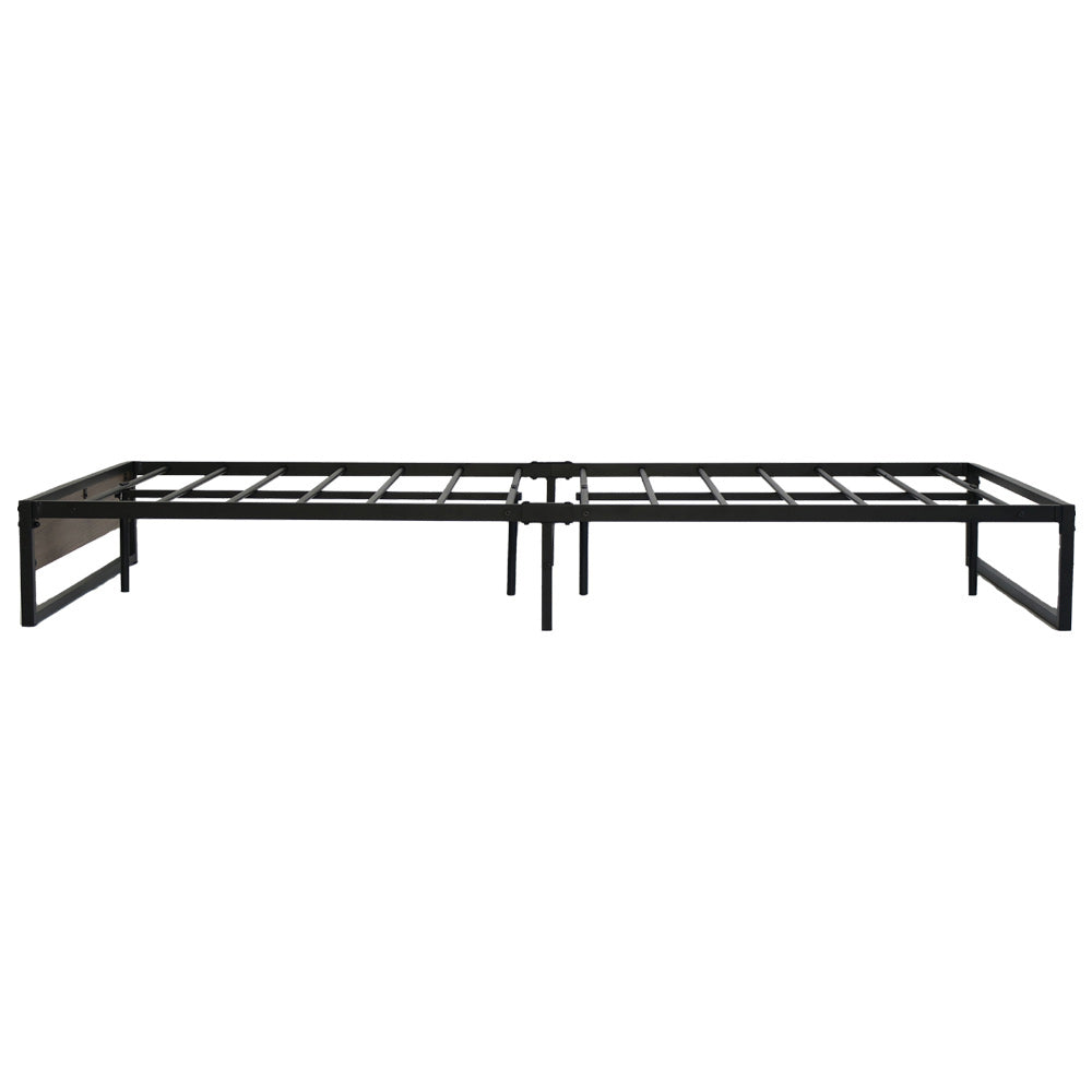 Garland (Queen) Metal Bed Frame - Black & Brown - Homecoze
