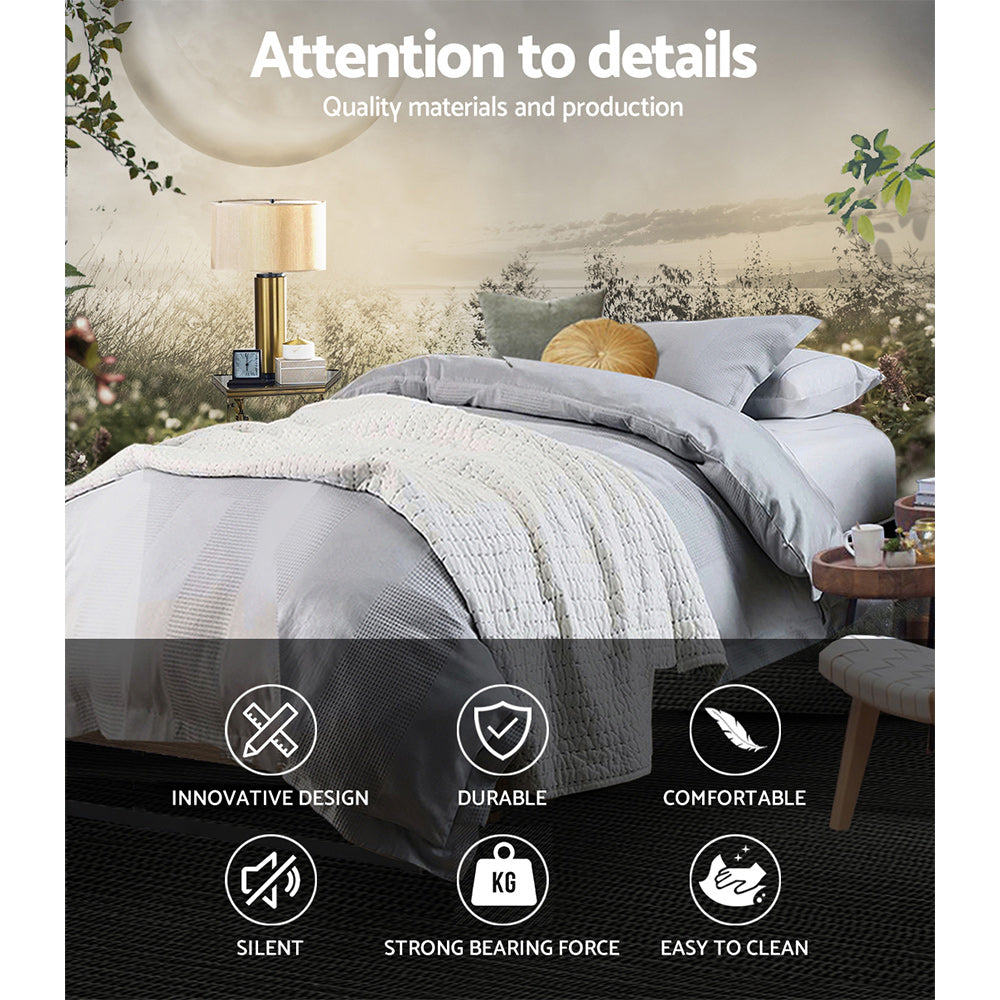 Garland (Single) Metal Bed Frame - Black & Brown - Homecoze