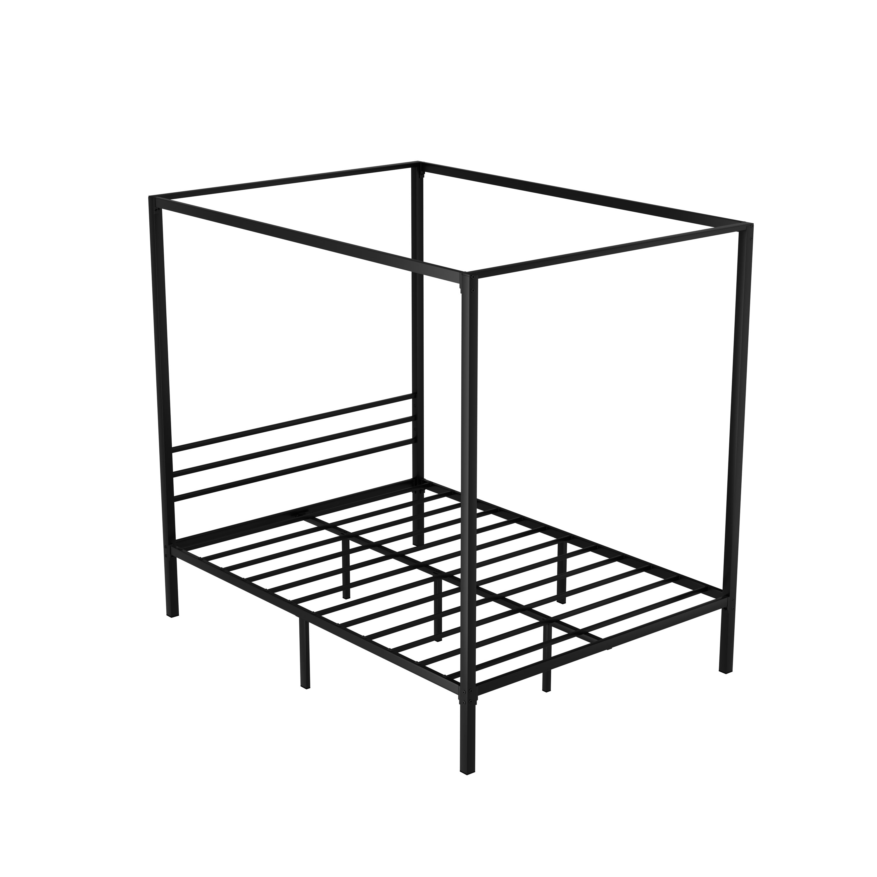 Paris (Double) Metal Poster Bed Frame - Black - Homecoze