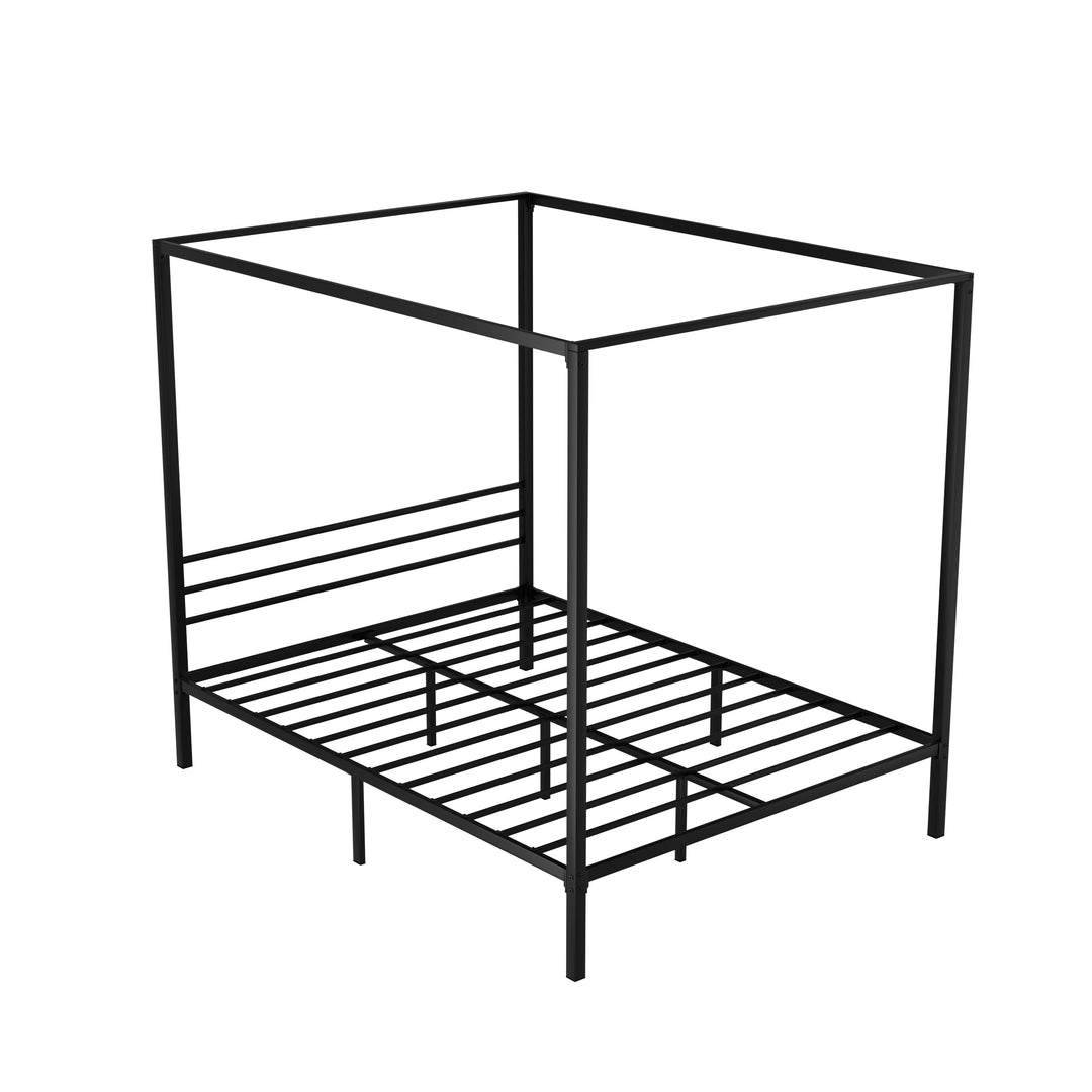 Paris (Queen) Metal Poster Bed Frame - Black