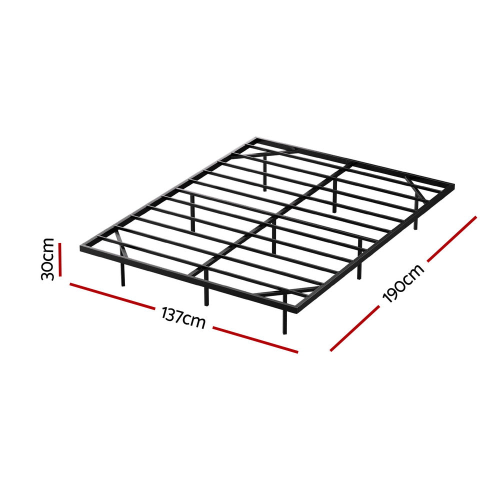 Vista (Double) Metal Ensemble Bed Frame - Black - Homecoze