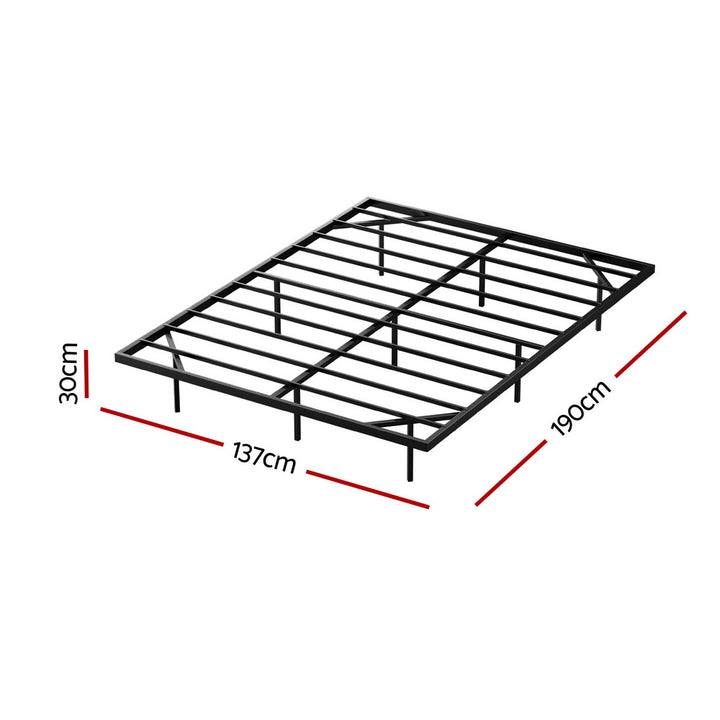 Vista (Double) Metal Ensemble Bed Frame - Black - Homecoze
